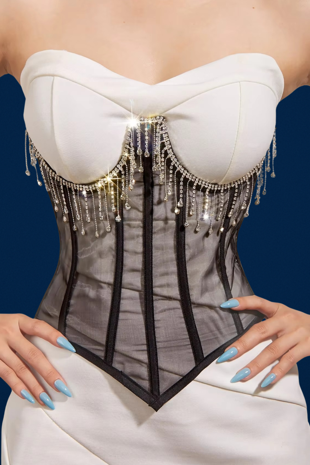 Original | Women’s Bling Diamond Tassel Corset Waist Belt