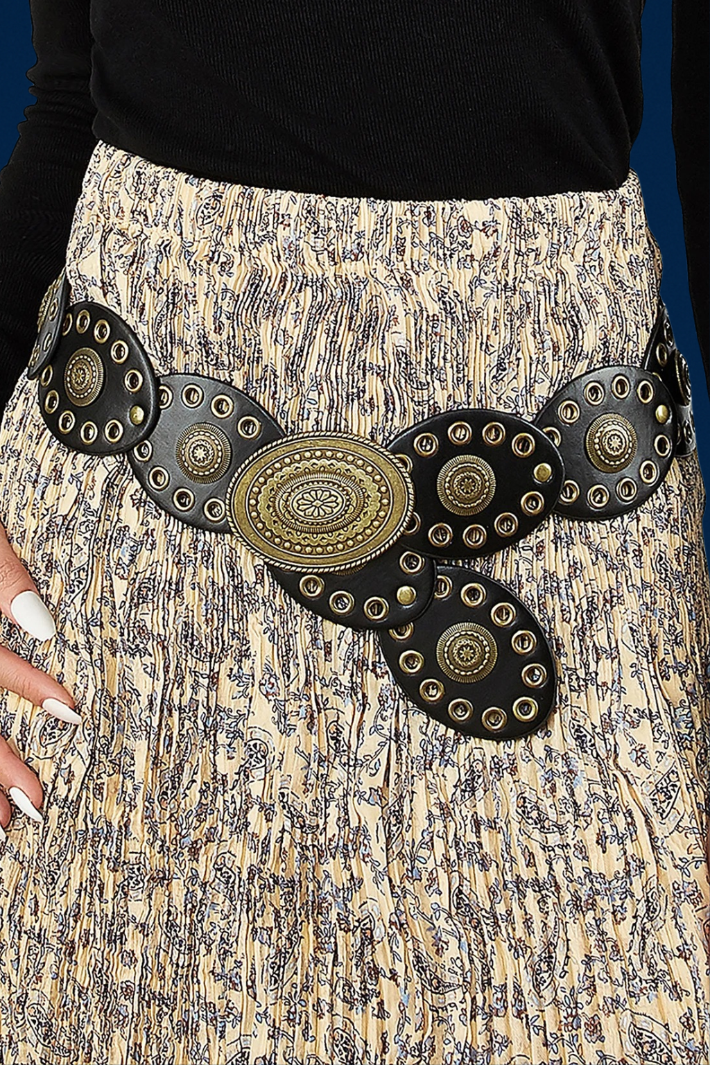 Original | Bohemian Oval Patchwork Waist Belt