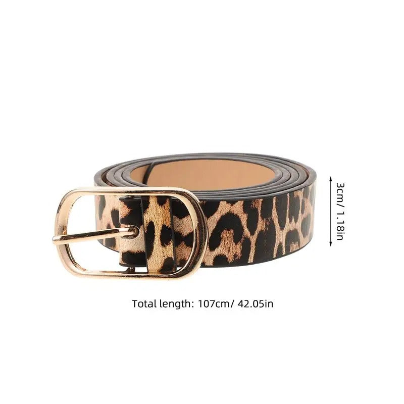 Original |Retro Female Leopard Belt Women Luxury Belt