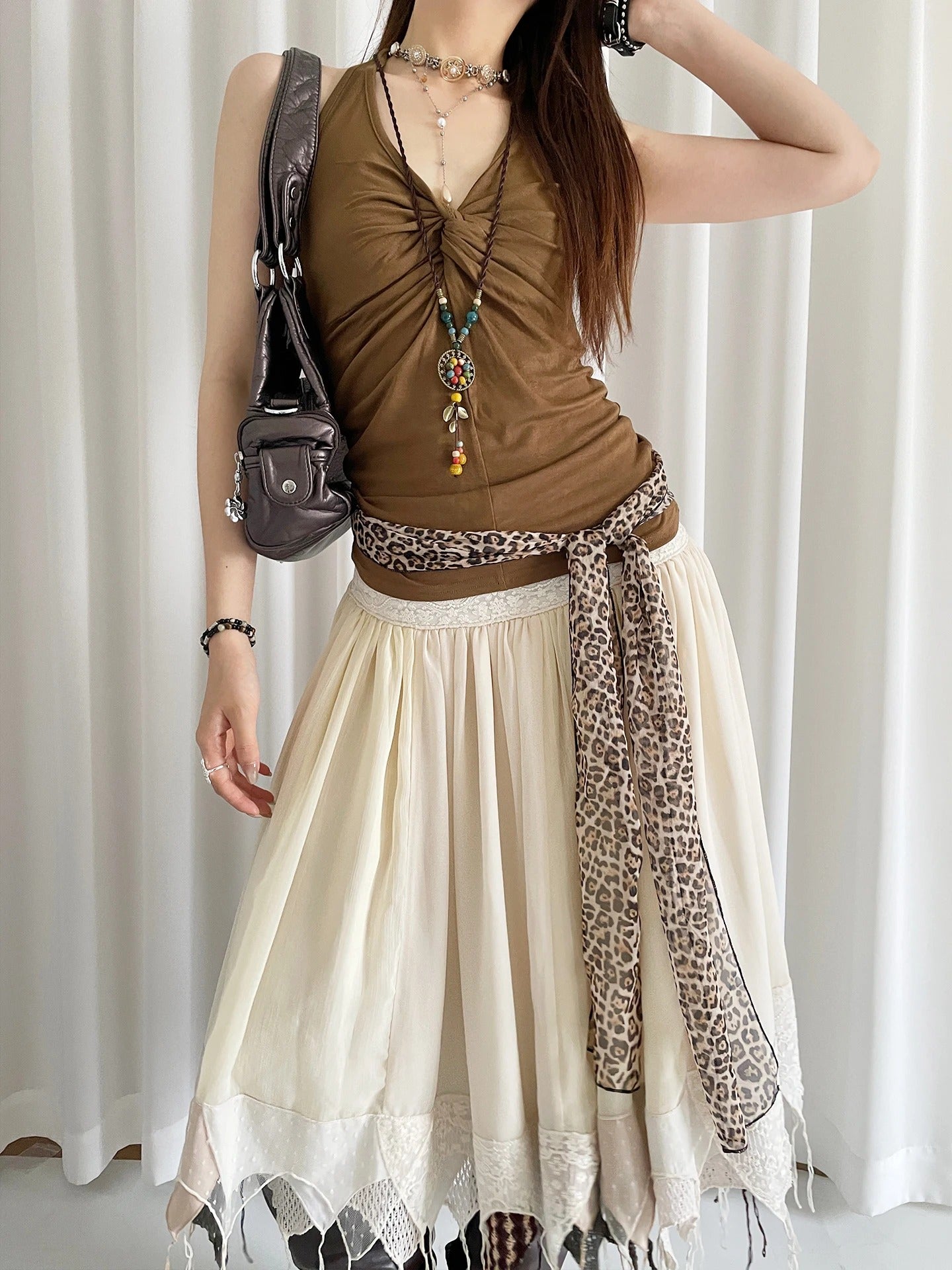 Original | American Sexy Girl Style Leopard Print Belt